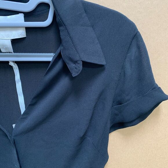 MORGAN CARPER  Semi Sheer Black SAPIN Mini Dress w/Pockets! Sz SML - Picture 7 of 16